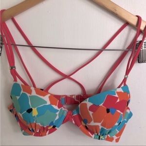 Aerie Bikini Top Floral Size: 32B